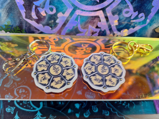 Om Mani Padme Hum Keychain- Tibetan Six Syllable Mantra