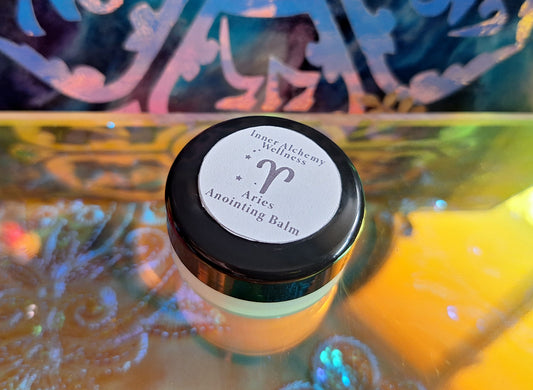 Aries Zodiac Anointing Oil Balm - Fiery Courage Essential Oil Blend